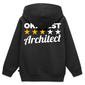 Architecte moyen - Sweat Premium à capuche zippé enfant bio - noir - Dos - AI Model Kid Male (0cm)