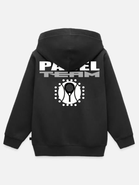 Padelschläger-Design mit modernem Stil - Kinder Premium Organic Zip Hoodie - Schwarz