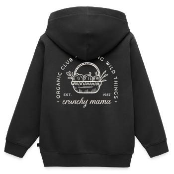 Knusprige Mama Bio Mütter Club lustiges Gehöft - Kinder Premium Organic Zip Hoodie - Schwarz - Hinten - AI Model Kid Male (0cm)
