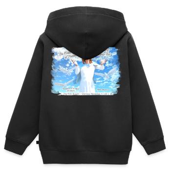 Mariä Himmelfahrt in Cielo - Madonna - Kinder Premium Organic Zip Hoodie - Schwarz - Hinten - AI Model Kid Male (0cm)