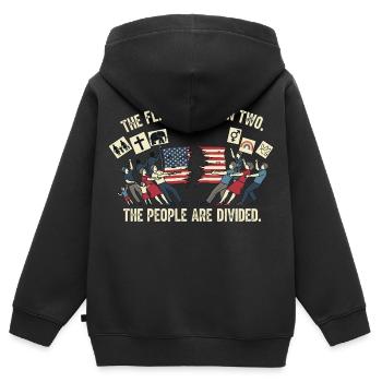 The People are Divided - Kinder Premium Organic Zip Hoodie - Schwarz - Hinten - AI Model Kid Male (0cm)