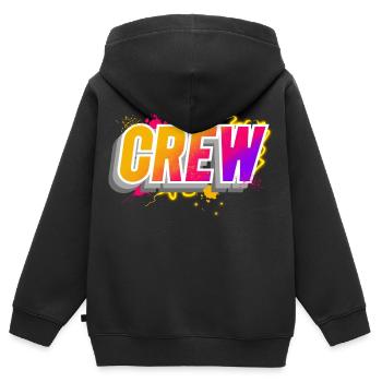équipage - Sweat Premium à capuche zippé enfant bio - noir - Dos - AI Model Kid Male (0cm)