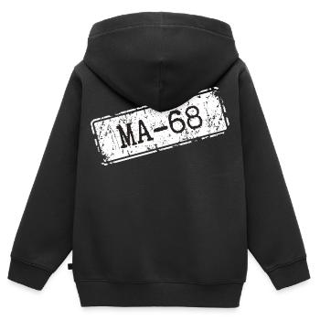 Mannheim 68 - Sweat Premium à capuche zippé enfant bio - noir - Dos - AI Model Kid Male (0cm)