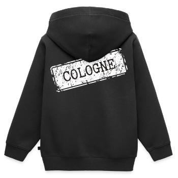 Cologne - Sweat Premium à capuche zippé enfant bio - noir - Dos - AI Model Kid Male (0cm)
