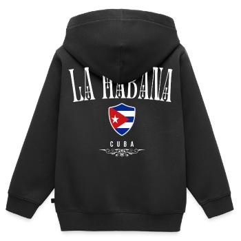 Ich liebe Havanna, kubanischer Stolz - Kinder Premium Organic Zip Hoodie - Schwarz - Hinten - AI Model Kid Male (0cm)