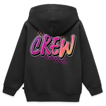 équipage - Sweat Premium à capuche zippé enfant bio - noir - Dos - AI Model Kid Male (0cm)