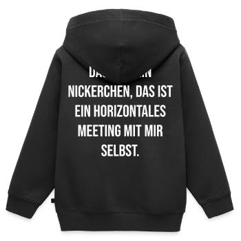 Horizont zum Selbst - Kinder Premium Organic Zip Hoodie - Schwarz - Hinten - AI Model Kid Male (0cm)