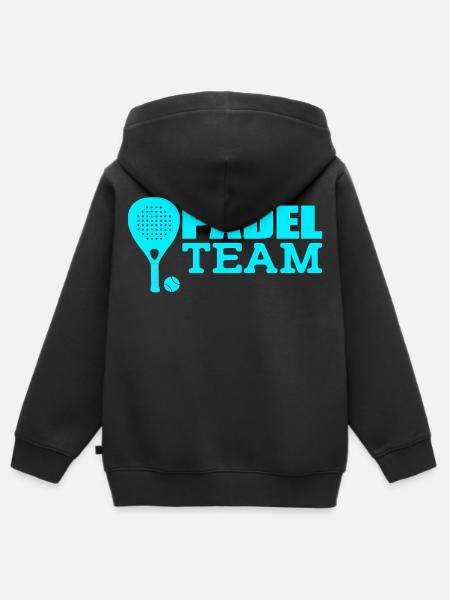 Padel - Kinder Premium Organic Zip Hoodie - Schwarz