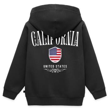 Kalifornien, USA, Kalifornien-Souvenir - Kinder Premium Organic Zip Hoodie - Schwarz - Hinten - AI Model Kid Male (0cm)
