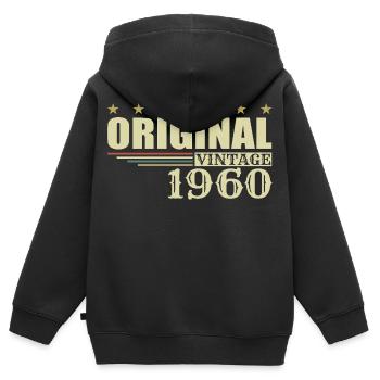 1960 Geburtstag 1960 - Kinder Premium Organic Zip Hoodie - Schwarz - Hinten - AI Model Kid Male (0cm)