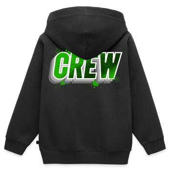 équipage - Sweat Premium à capuche zippé enfant bio - noir - Dos - AI Model Kid Male (0cm)