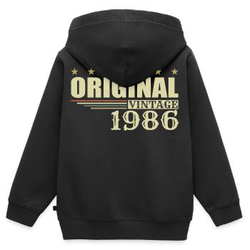 1986 Geburtstag - 1986 - Kinder Premium Organic Zip Hoodie - Schwarz - Hinten - AI Model Kid Male (0cm)