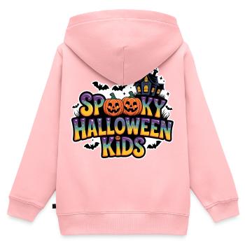Spuk Halloween Kids Motif - Kinder Premium Organic Zip Hoodie - Rosa - Hinten - AI Model Kid Female (0cm)