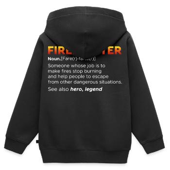 Fire brigade - Kids Premium Organic Zip-up Hoodie - black - Back - AI Model Kid Male (0cm)