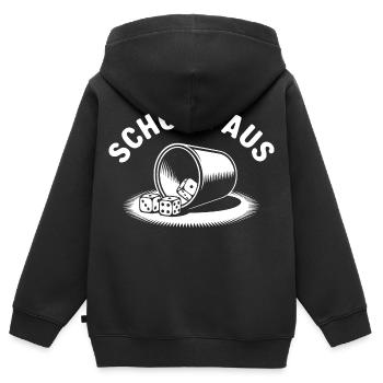Würfelbecher Würfeln Knobeln Jule Würfelspiele - Kinder Premium Organic Zip Hoodie - Schwarz - Hinten - AI Model Kid Male (0cm)