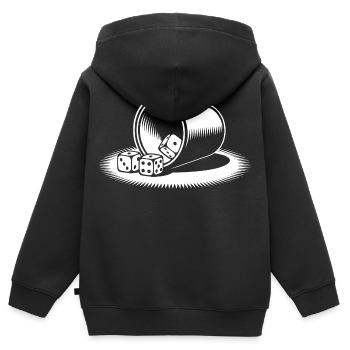 Schocken Team Schock Aus! Würfeln Knobeln Jule - Kinder Premium Organic Zip Hoodie - Schwarz - Hinten - AI Model Kid Male (0cm)