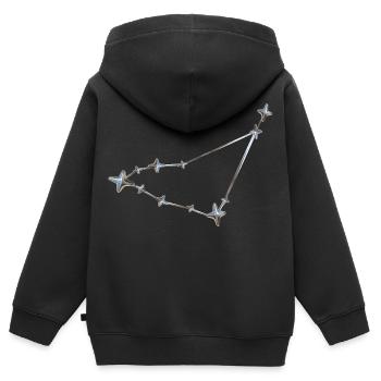Sternenreihe Konstellation Design - Kinder Premium Organic Zip Hoodie - Schwarz - Hinten - AI Model Kid Male (0cm)