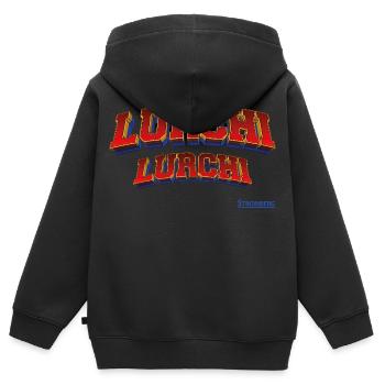 Stromberg Mit Spruch Lurchi Lurchi - Kinder Premium Organic Zip Hoodie - Schwarz - Hinten - AI Model Kid Male (0cm)