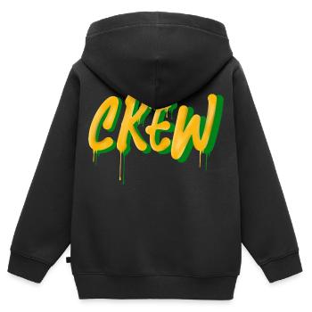 Crew - Kinder Premium Organic Zip Hoodie - Schwarz - Hinten - AI Model Kid Male (0cm)