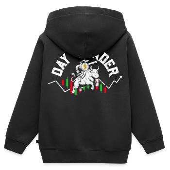 Aktien Börse Crypto Aktienmarkt Trader Investor - Kinder Premium Organic Zip Hoodie - Schwarz - Hinten - AI Model Kid Male (0cm)