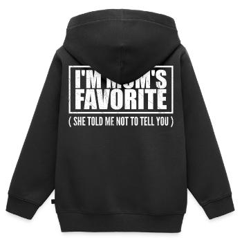 Unbestreitbar Mamas Liebling - Kinderspruch - Kinder Premium Organic Zip Hoodie - Schwarz - Hinten - AI Model Kid Male (0cm)