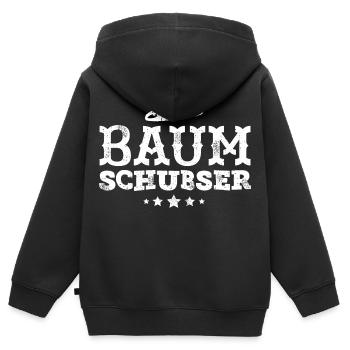 Holzfäller - Kinder Premium Organic Zip Hoodie - Schwarz - Hinten - AI Model Kid Male (0cm)