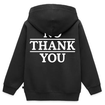 Non merci - Sweat Premium à capuche zippé enfant bio - noir - Dos - AI Model Kid Male (0cm)