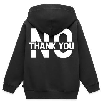 Non merci - Sweat Premium à capuche zippé enfant bio - noir - Dos - AI Model Kid Male (0cm)