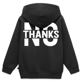 Non merci - Sweat Premium à capuche zippé enfant bio - noir - Dos - AI Model Kid Male (0cm)