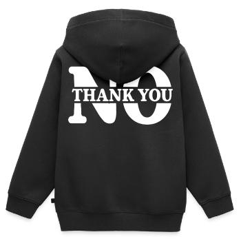 Non merci - Sweat Premium à capuche zippé enfant bio - noir - Dos - AI Model Kid Male (0cm)