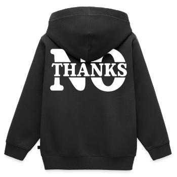 Non merci - Sweat Premium à capuche zippé enfant bio - noir - Dos - AI Model Kid Male (0cm)