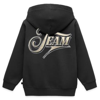Équipe - Sweat Premium à capuche zippé enfant bio - noir - Dos - AI Model Kid Male (0cm)