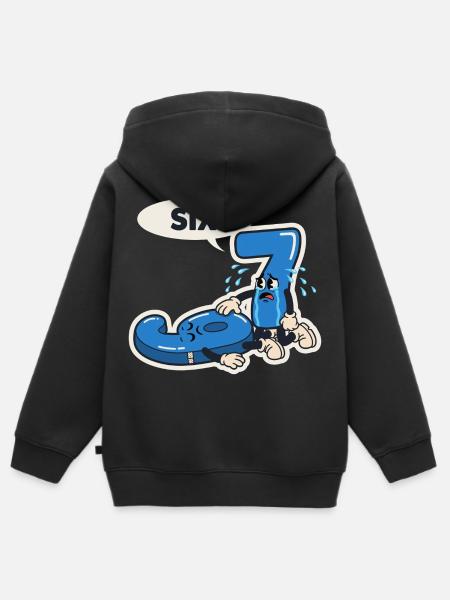 67 Six Seven Meme Weihnachten Italian meme - Premium børne zip-hættetrøje økologisk - sort