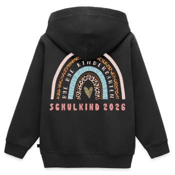 Enfant scolaire 2026 - Inscription scolaire - Première année - Sweat Premium à capuche zippé enfant bio - noir - Dos - AI Model Kid Male (0cm)