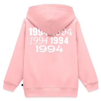 1994 - Kinder Premium Organic Zip Hoodie - Rosa - Hinten - AI Model Kid Female (0cm)