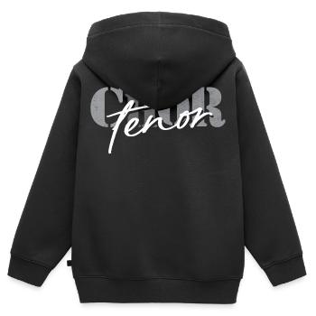 Ténor de chœur - Sweat Premium à capuche zippé enfant bio - noir - Dos - AI Model Kid Male (0cm)