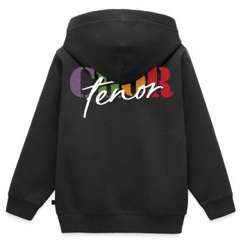 Ténor de chœur - Sweat Premium à capuche zippé enfant bio - noir - Dos - AI Model Kid Male (0cm)