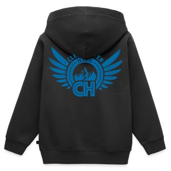 Woodwalkers Film Clearwater High Logo Chestprint - Kinder Premium Organic Zip Hoodie - Schwarz - Hinten - AI Model Kid Male (0cm)