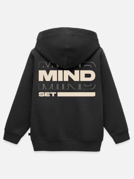 Mindset – Motivation & Success Mentality Statement - Kinder Premium Organic Zip Hoodie - Schwarz