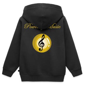 Das Juwel der Musik - Kinder Premium Organic Zip Hoodie - Schwarz - Hinten - AI Model Kid Male (0cm)