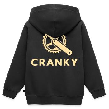 Grummelig Cranky Fahrrad Kurbel Motiv - Kinder Premium Organic Zip Hoodie - Schwarz - Hinten - AI Model Kid Male (0cm)