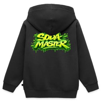 SODA MASTER - Sweat Premium à capuche zippé enfant bio - noir - Dos - AI Model Kid Male (0cm)