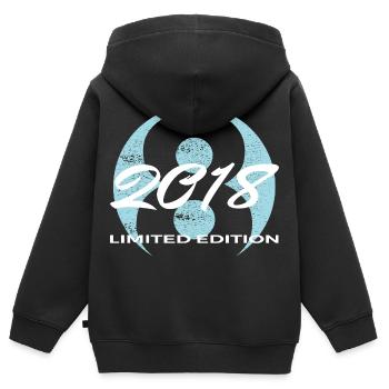 8e anniversaire 2018 cadeau garçons et filles - Sweat Premium à capuche zippé enfant bio - noir - Dos - AI Model Kid Male (0cm)