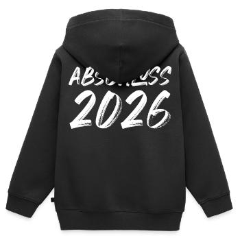 Abschluss 2026 - Kinder Premium Organic Zip Hoodie - Schwarz - Hinten - AI Model Kid Male (0cm)