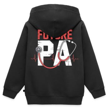 Zukunftsmedizin Stethoskop - Kinder Premium Organic Zip Hoodie - Schwarz - Hinten - AI Model Kid Male (0cm)