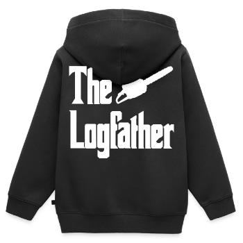 Lumberjack Icon Parody - Kids Premium Organic Zip-up Hoodie - black - Back - AI Model Kid Male (0cm)
