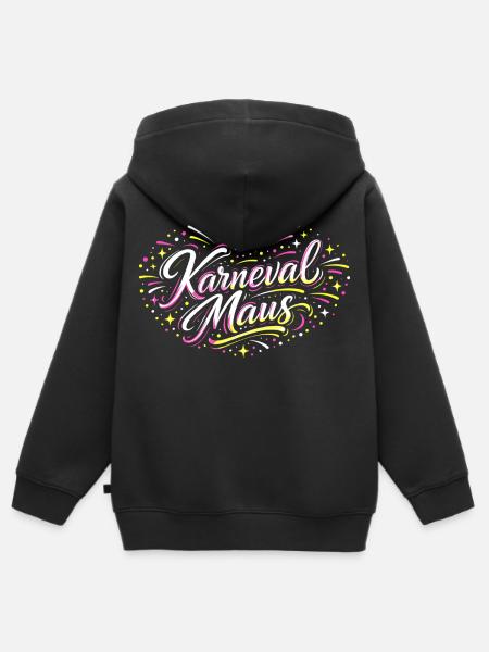 Kölner Karnevalsmaus Alaaf Lustig Fasching Geschen - Kinder Premium Organic Zip Hoodie - Schwarz