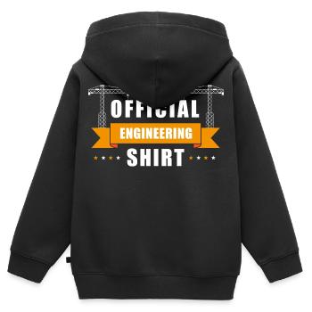 Maillot officiel d’ingénieur - Sweat Premium à capuche zippé enfant bio - noir - Dos - AI Model Kid Male (0cm)