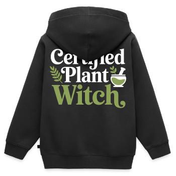 Klinische botanische Fachexpertenbekleidung - Kinder Premium Organic Zip Hoodie - Schwarz - Hinten - AI Model Kid Male (0cm)