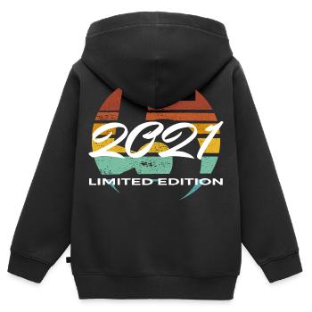 5. Geburtstag 2021 Jungen und Mädchen Geschenk - Kinder Premium Organic Zip Hoodie - Schwarz - Hinten - AI Model Kid Male (0cm)